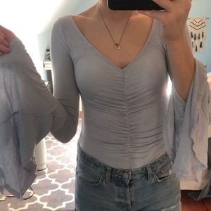FREE PEOPLE What a babe bell sleeve top